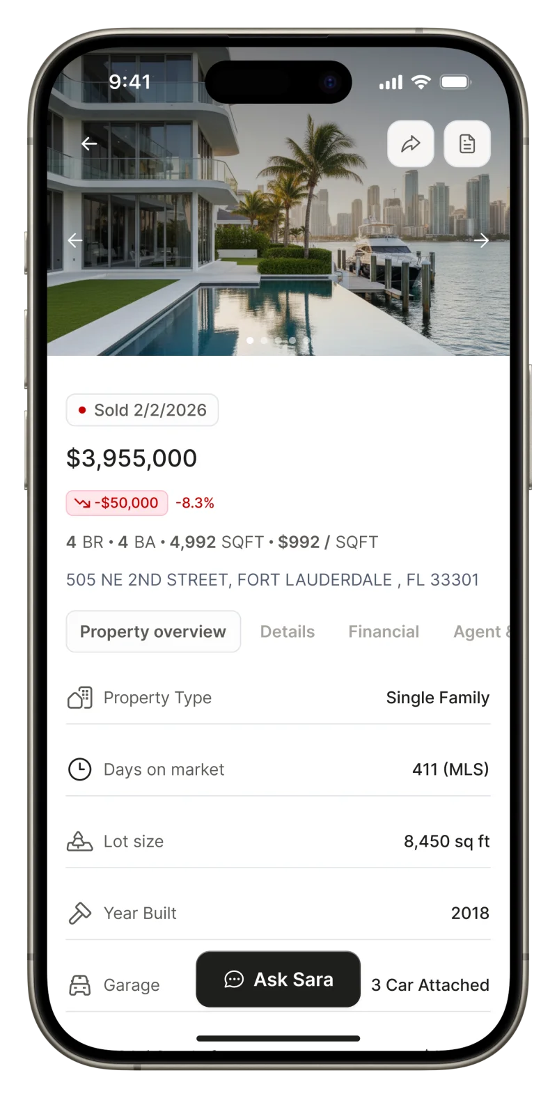 Sara AI property details